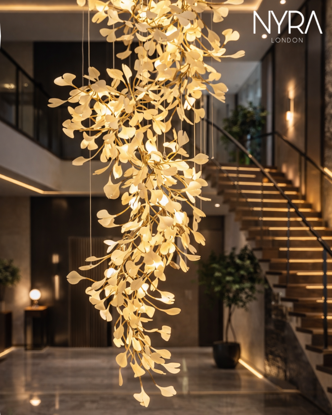 Ginkgo Leaf Chandelier