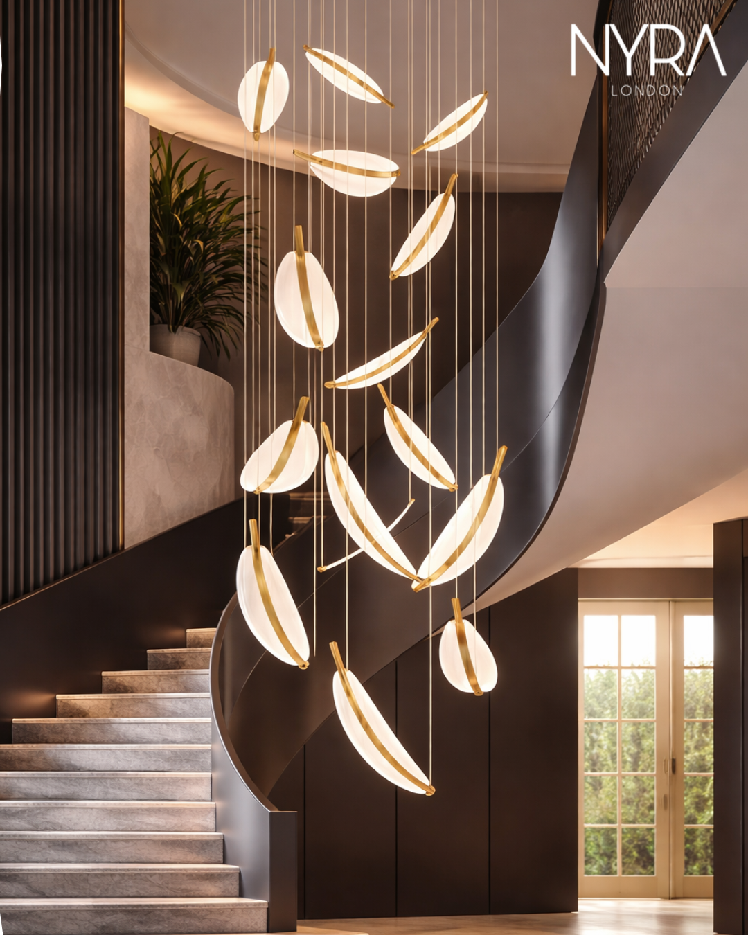 Golden Leaf LED Pendant