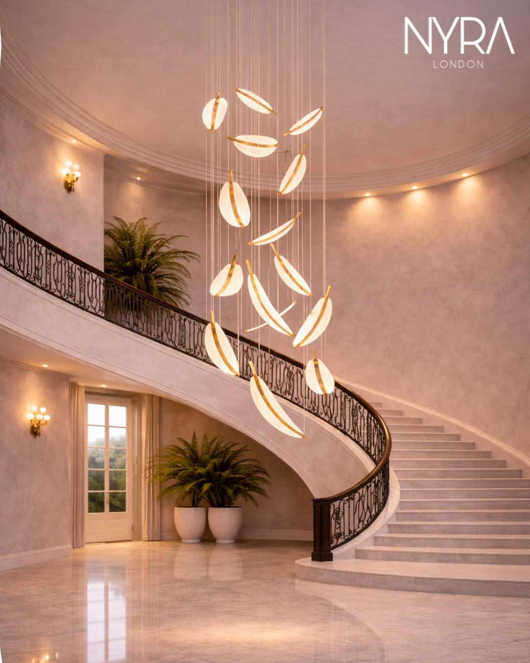 Golden Leaf LED Pendant