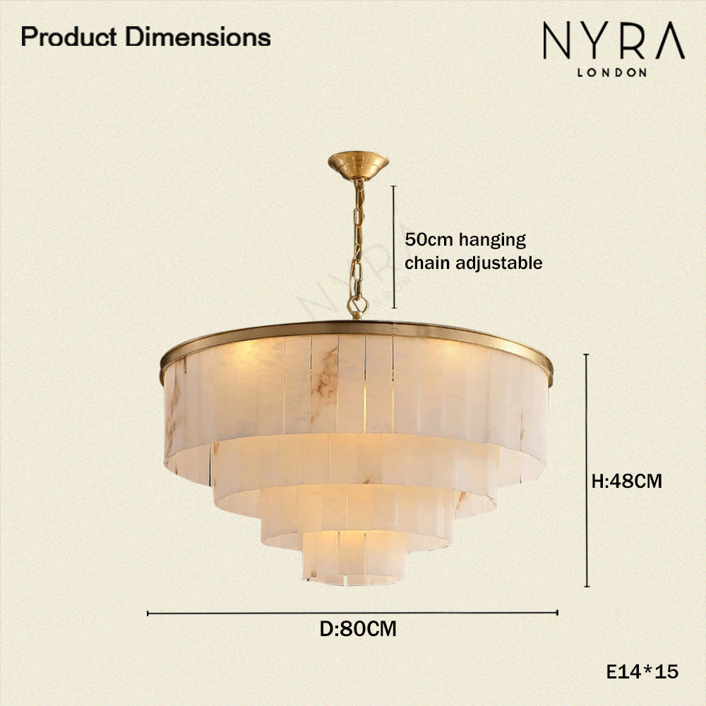 Golden Horizon Marble Chandeliers
