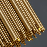 Luxury Brushed Gold Stainless steel Rectangle Chandelier