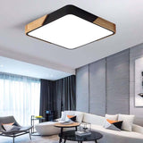 Square and Round Wooden Remote Control Chandelier