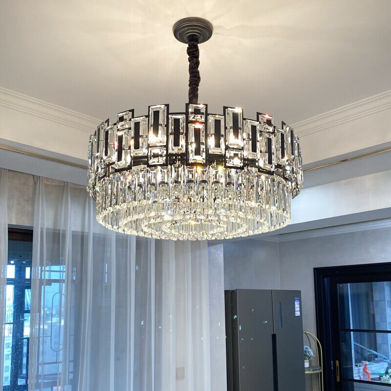 Charzetta Crystal Black Chandelier