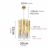 Small Round Gold k9 Crystal Modern Led Chandelier