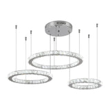 Carter Ring Modern Chrome LED K9 Crystal Chandelier
