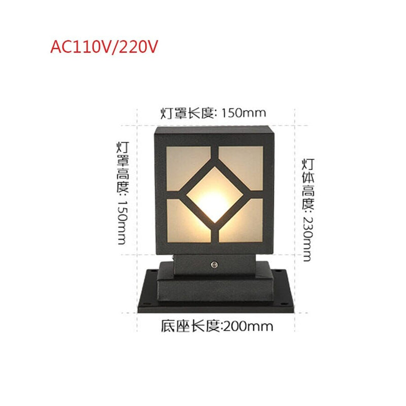Premium Japanese Square Courtyard Lamp