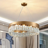 Brunel LED Brushed Gold Living Room K9 Crystal Chandelier