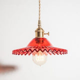 Braided Wire Glass Pendant Color Lamp