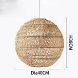 Natural Rattan Hand-woven Pendant Light