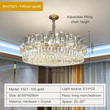 Charzetta Crystal Black Chandelier