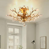 Flower Vintage K9 Crystal Ceiling Lights