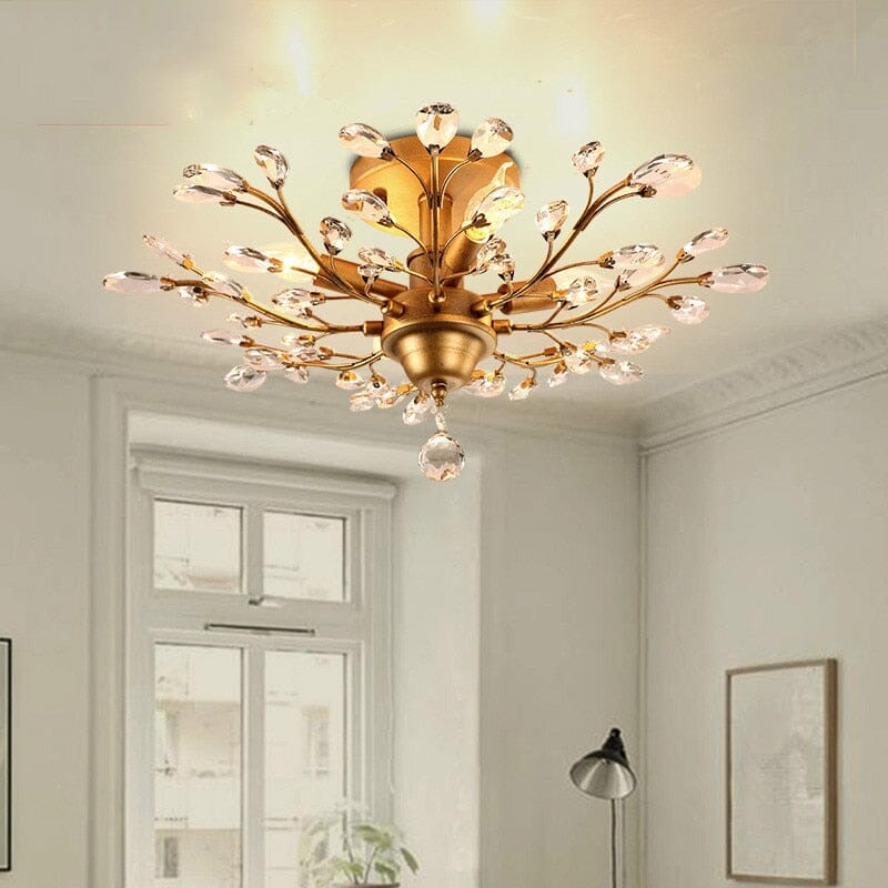 Flower Vintage K9 Crystal Ceiling Lights