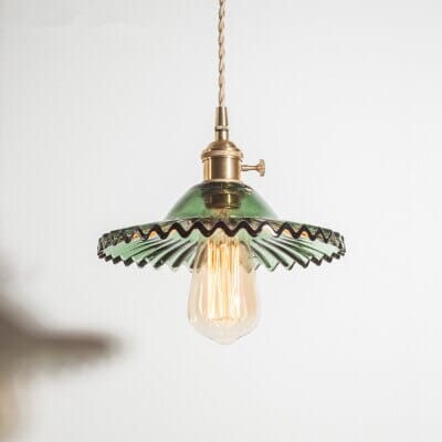 Braided Wire Glass Pendant Color Lamp