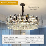 Charzetta Crystal Black Chandelier