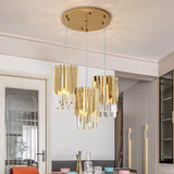 Small Round Gold k9 Crystal Modern Led Chandelier