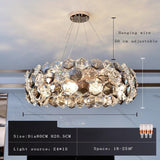Kara Post-modern Crystal Wrought Iron Chandelier