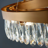 Modern Oval LED Crystal Gold Chandelier