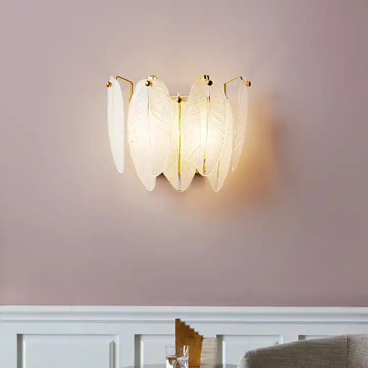 Leafy Crystal Modern Indoor Wall Lamps
