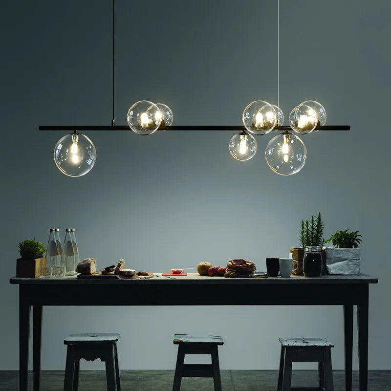 Modern Nordic  Glass Ball Chandelier Light