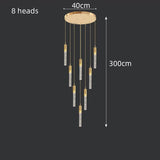 Modern Long Crystal LED Chandelier