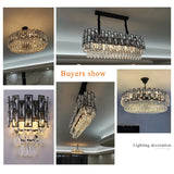 Rochelle Luxury Crystal Modern Black Chandelier