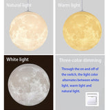 3D Romantic Planet Moon Chandelier