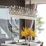Rochelle Luxury Crystal Modern Black Chandelier