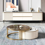 Hot Selling Round Luxury Coffee Table - Modern Wood with Drawer