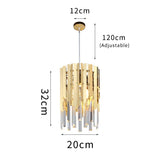 Small Round Gold k9 Crystal Modern Led Chandelier
