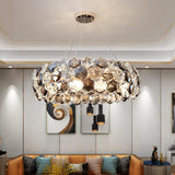 Kara Post-modern Crystal Wrought Iron Chandelier