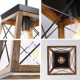 Retro Metal Square Single Head Chandelier