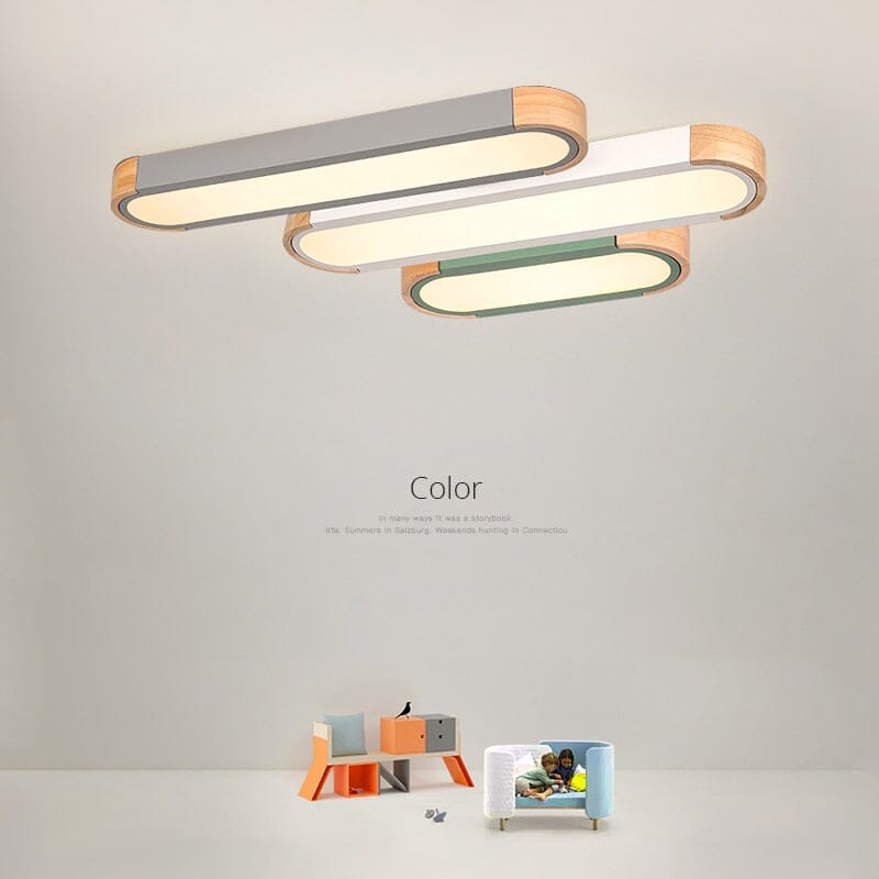 Wooden decorative Remote Control Ceiling Lamps