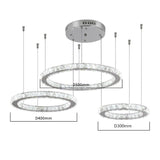 Carter Ring Modern Chrome LED K9 Crystal Chandelier