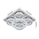 Nina 5 Ring Crystal Control Smart LED Chandelier