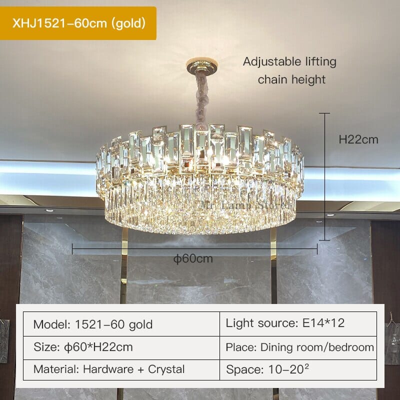 Charzetta Crystal Black Chandelier