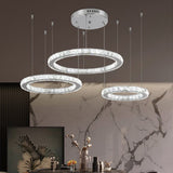 Carter Ring Modern Chrome LED K9 Crystal Chandelier