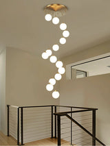 London Dream Glass Ball Gold Stair Chandelier