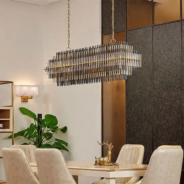 Luxury Simple Iron Chain Rectangle Chandelier