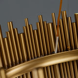 Luxury Brushed Gold Stainless steel Rectangle Chandelier