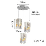Small Round Gold k9 Crystal Modern Led Chandelier