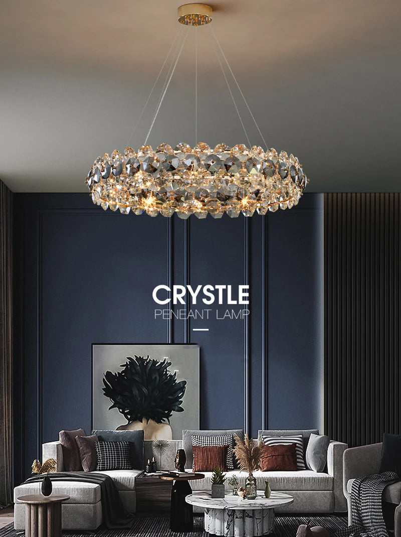 Maya Round Crystal Chandelier