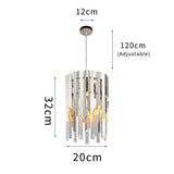Small Round Gold k9 Crystal Modern Led Chandelier