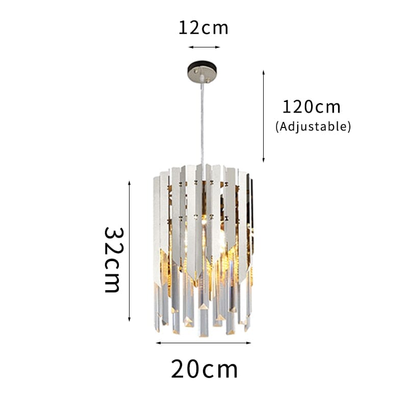 Small Round Gold k9 Crystal Modern Led Chandelier