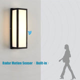 LED Outdoor Rectangle Wall Motion Sensor Lamp