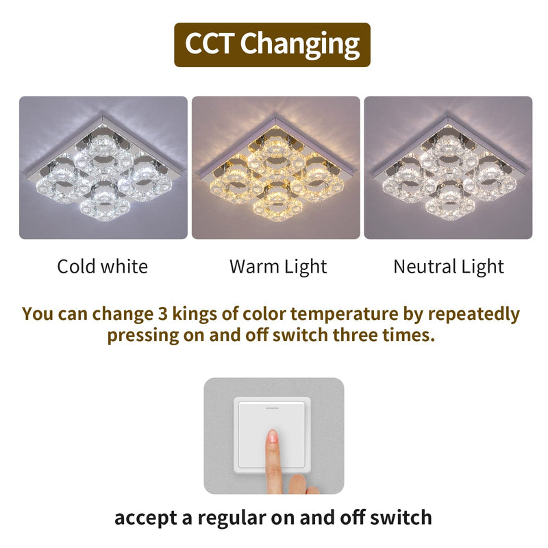 Nina 5 Ring Crystal Control Smart LED Chandelier