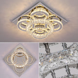 Nina 5 Ring Crystal Control Smart LED Chandelier