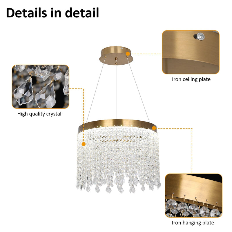 Modern Crystal Round Chandelier