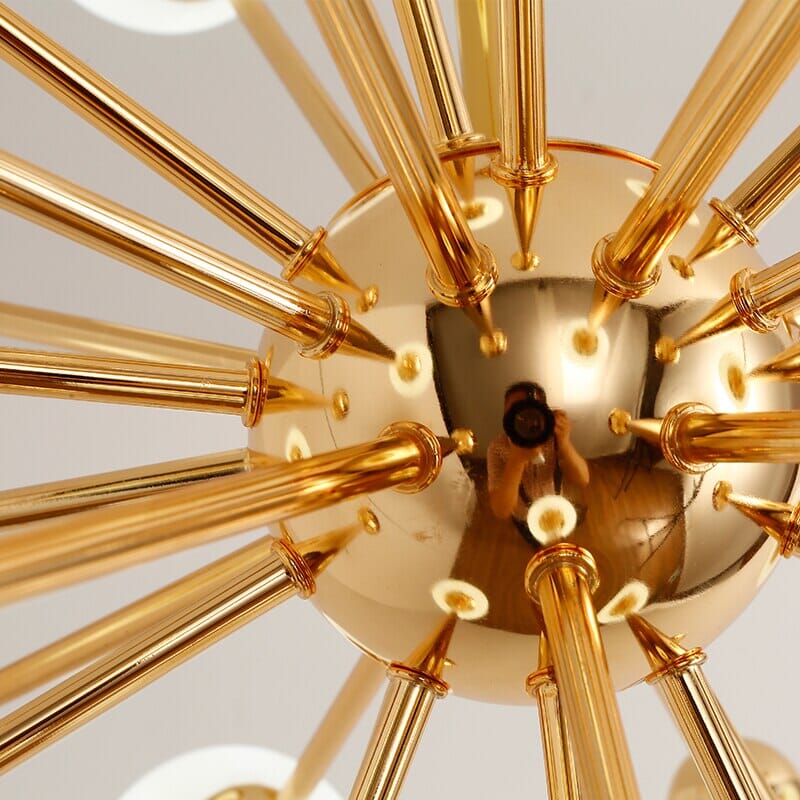 Golden Globe Acrylic Sputnik Chandelier
