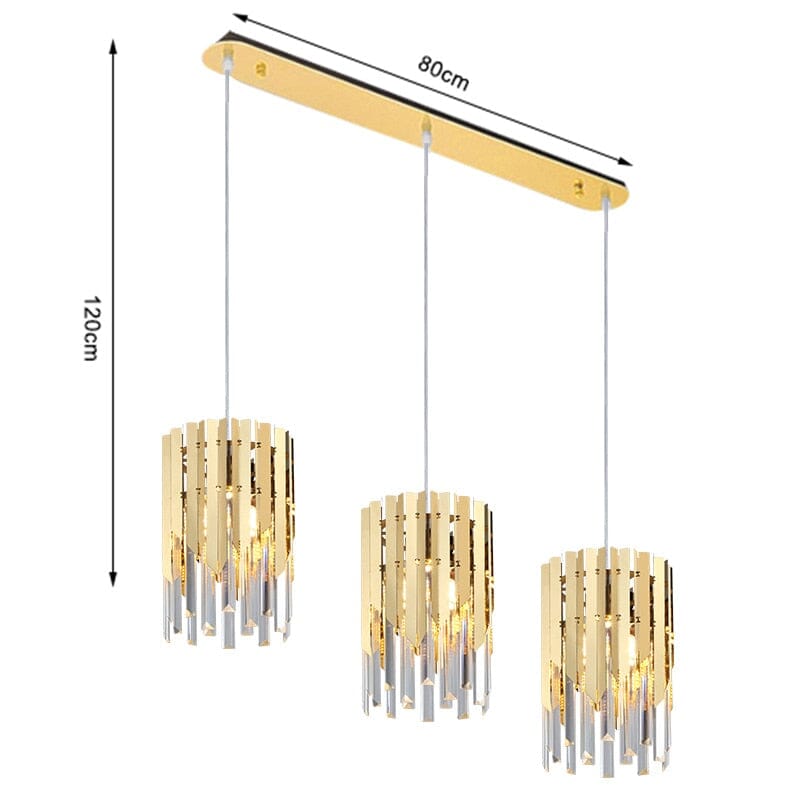 Small Round Gold k9 Crystal Modern Led Chandelier