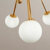 Golden Globe Acrylic Sputnik Chandelier